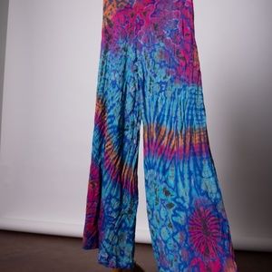 Tie-Dye Stretchy Flare Leg Pants